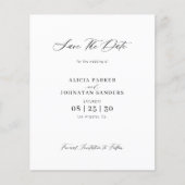 Budget eenvoudige minimalistische bruiloft sparen  (Voorkant)