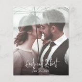 Budget Eenvoudige minimalistische foto bruiloft da Flyer (Achterkant)