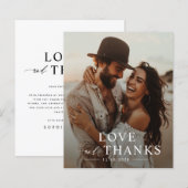 Budget Eenvoudige Moderne Foto Bruiloft Dank u Kaa (Voorkant / Achterkant)