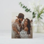 Budget Eenvoudige Moderne Foto Bruiloft Dank u Kaa (Staand voorkant)