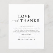 Budget Eenvoudige Moderne Foto Bruiloft Dank u Kaa (Achterkant)