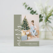 Budget Eenvoudige Moderne Foto Vrolijk Kerstfeest (Staand voorkant)