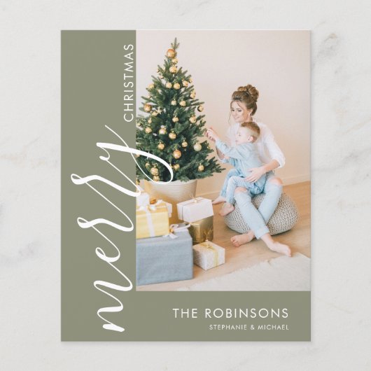 Budget Eenvoudige Moderne Foto Vrolijk Kerstfeest (Voorkant)