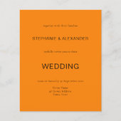 Budget Eenvoudige najaarse Oranje bruiloft QR Code (Voorkant)