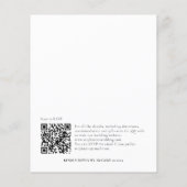 Budget Eenvoudige QR Code Black White Weduwen Uitn (Achterkant)