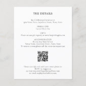 Budget Eenvoudige QR Code Black White Weduwen Uitn (Achterkant)