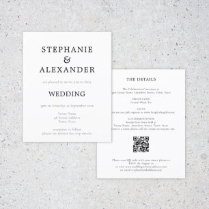 Budget Eenvoudige QR Code Black White Weduwen Uitn