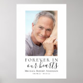 Budget Eenvoudige Rouw Aankondiging Bord Poster (Voorkant)