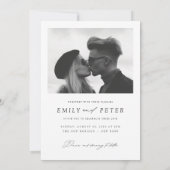 Budget Eenvoudige Script Calligrafie Verloving Fot Kaart (Achterkant)