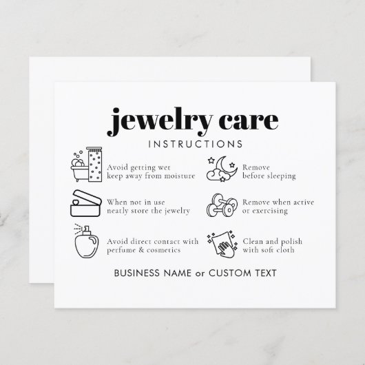 Budget Eenvoudige Sieraden Zorg Dank u Bedrijf (Voorkant / Achterkant)