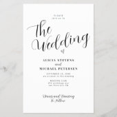 Budget eenvoudige stijlvolle foto bruiloft uitnodi flyer (Voorkant)