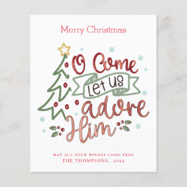 Budget Eenvoudige tekst Merry Christmas Kaart