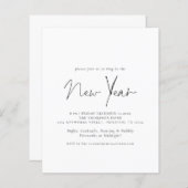 Budget Eenvoudige tekst Nieuwe Jaren Eve Partij no (Voorkant / Achterkant)