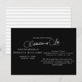 Budget Eenvoudige Text Celebration of Life Invitat Kaart (Voorkant / Achterkant)