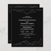 Budget Eenvoudige trouwuitnodiging. (Voorkant / Achterkant)