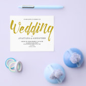 Budget Eenvoudige trouwuitnodiging. Flyer (Enkel)