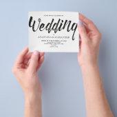 Budget Eenvoudige trouwuitnodiging. Flyer (Hand)