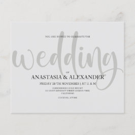 Budget Eenvoudige trouwuitnodiging. Flyer