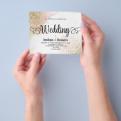 Budget Eenvoudige trouwuitnodiging. Flyer (Hand)