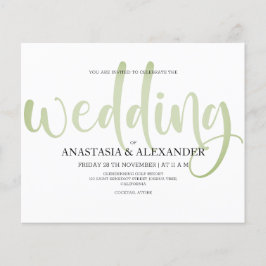 Budget Eenvoudige trouwuitnodiging. Flyer