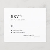 Budget eenvoudige typografie minimale bruiloft RSV Flyer (Voorkant)