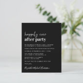 Budget Eenvoudige Zwarte Bruiloft Receptie Uitnodi (Staand voorkant)