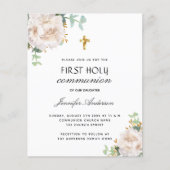 Budget eerste communie eucalyptus witte bloemen (Voorkant)