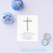 Budget Eerste Heilige Communie Groene Eucalyptus Flyer (Enkel)