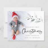Budget eerste kerstkerstBaby - Aangepaste fotokaar (Voorkant)