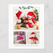 Budget Eerste Kerstmis Foto Holiday Card (Achterkant)