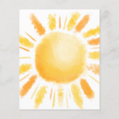 Budget eerste reis rond de Sun Party uitnodiging (Achterkant)