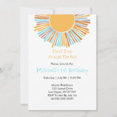 Budget eerste reis rond de Sun Retro Boho Zondag Kaart (Voorkant)