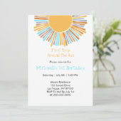 Budget eerste reis rond de Sun Retro Boho Zondag Kaart (Staand voorkant)