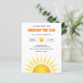 Budget Eerste Reis Rond De Zondag Uitnodiging (Staand voorkant)