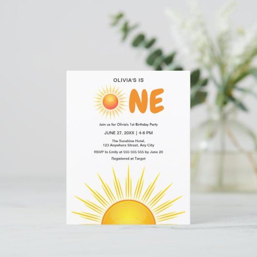 Budget Eerste Reis Rond De Zondag Uitnodiging (Staand voorkant)