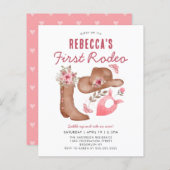 Budget Eerste Rodeo Blush Roze Cowgirl 1e Verjaard (Voorkant / Achterkant)