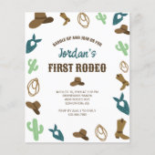 Budget Eerste Rodeo Verjaardag 1e Cowboy Western (Voorkant)