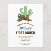 Budget Eerste Rodeo Verjaardag 1e Cowboy Westers (Voorkant)