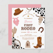 Budget Eerste Rodeo Wild West Meisje 1e Verjaardag (Voorkant / Achterkant)