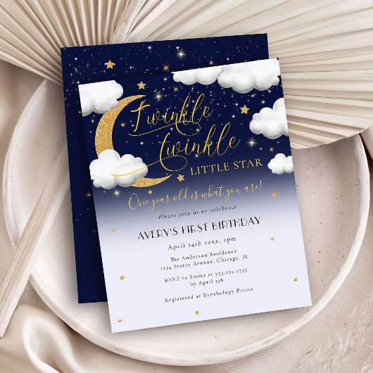 Budget Eerste Verjaardag Twinkle Twinkle Little St Flyer