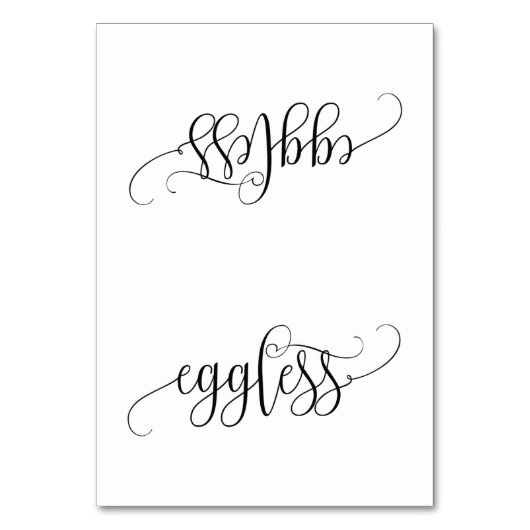 Budget Egless Table Tent Card Kaart (Voorkant)