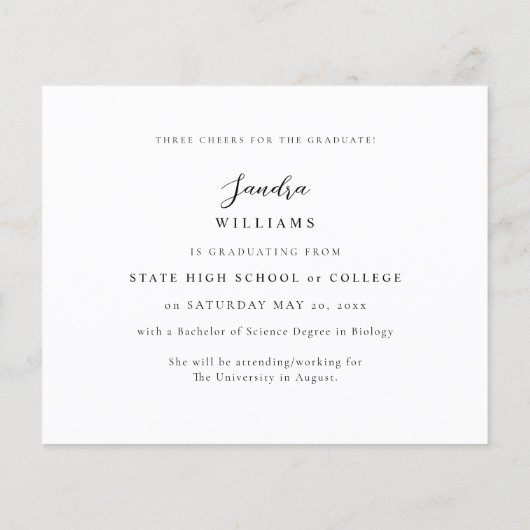 Budget Ele Chic 5 multi-foto Afstuderen Flyer (Achterkant)