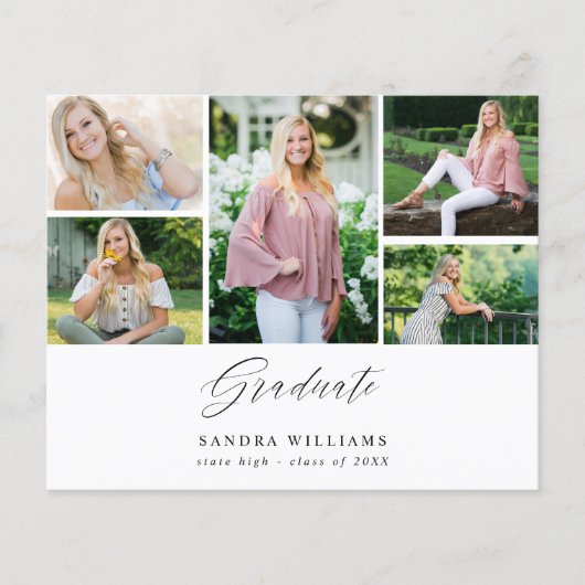 Budget Ele Chic 5 multi-foto Afstuderen Flyer (Voorkant)