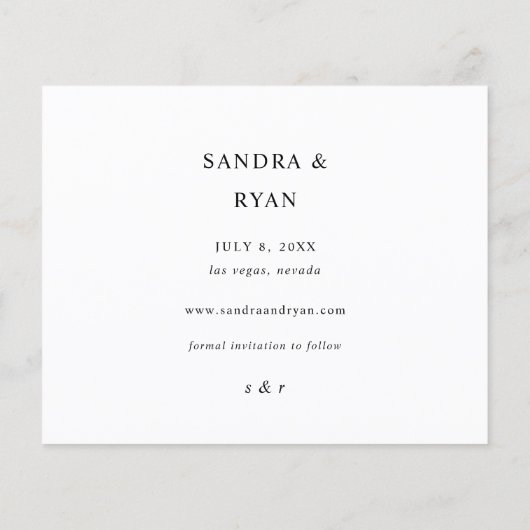 Budget Ele Chic 5 Multi Photo Save the Date Flyer (Achterkant)