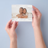 Budget Elegan Panorama Foto Modern Save the Date Flyer (Hand)