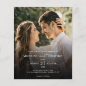 Budget Elegant 2 Foto QR Code Alles in een bruilof (Voorkant)