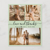 Budget Elegant 3 Foto Collage Wedding Dank u (Voorkant)