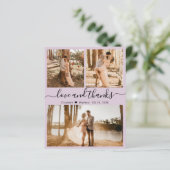 Budget Elegant 3 Foto Collage Wedding Dank u (Staand voorkant)