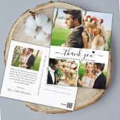 Budget Elegant 3 Foto Collage Wedding Dank u Briefkaart