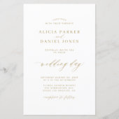 Budget elegant 4 foto QR-code alles in één trouw- (Voorkant)